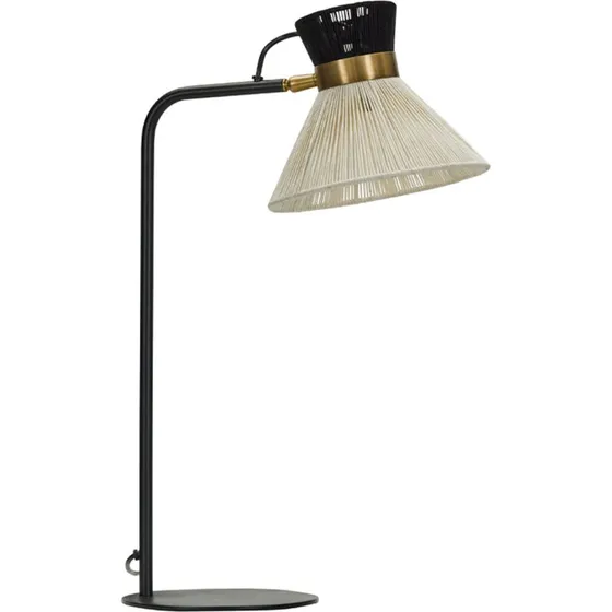 House Doctor Cord Tafellamp Zwart - Metaal & Messing