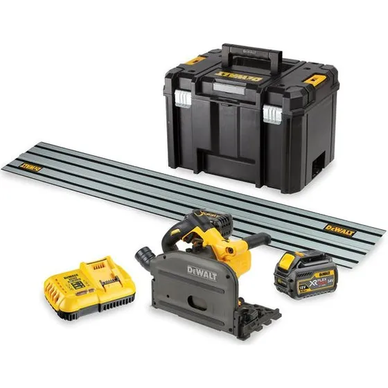 DeWALT DCS520T2R 54V XR FlexVolt Invalzaag 165mm met Geleiderail Set (2x 6.0Ah)
