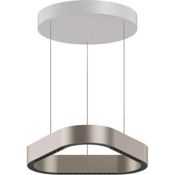 LOOM DESIGN LED hanglamp Trigon, crème, aluminium, 40 cm