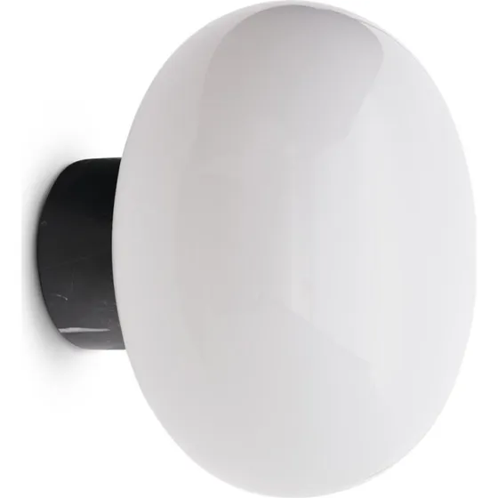 New Works wandlamp Karl-Johan - Wit marmer & Glas - Ø 23 cm