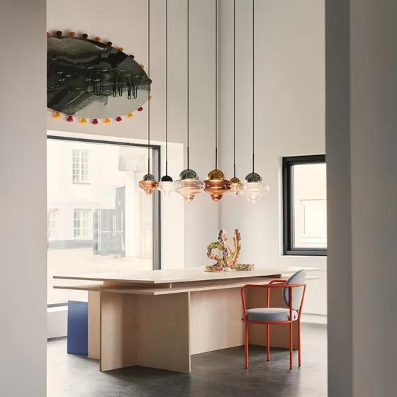 DESIGN BY US Nutty hanglamp - Helder/Zwart - Mondgeblazen Glas