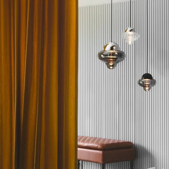 DESIGN BY US Nutty hanglamp - Helder glas & Chroom - Ø 18,5 cm