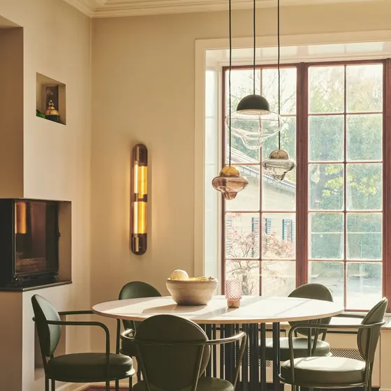 DESIGN BY US Nutty Hanglamp - Bruin/Goud - Mondgeblazen Glas