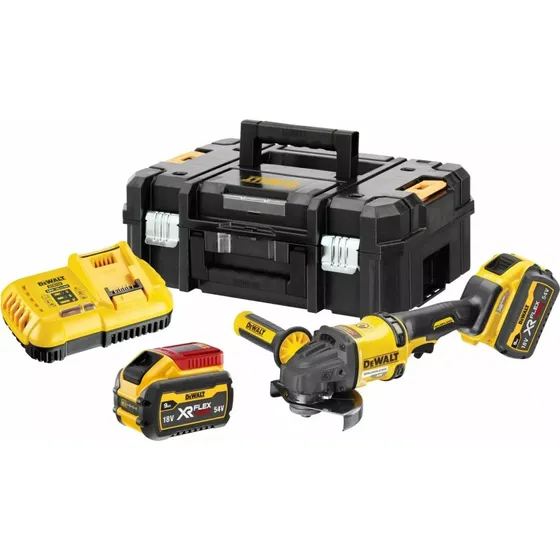 DeWALT DCG418X2-QW 54V Haakse Slijper Set 125mm (2x 9,0Ah) in TSTAK