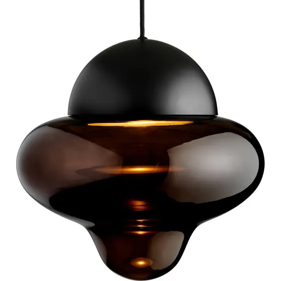 DESIGN BY US Nutty XL hanglamp bruin/zwart - Glas