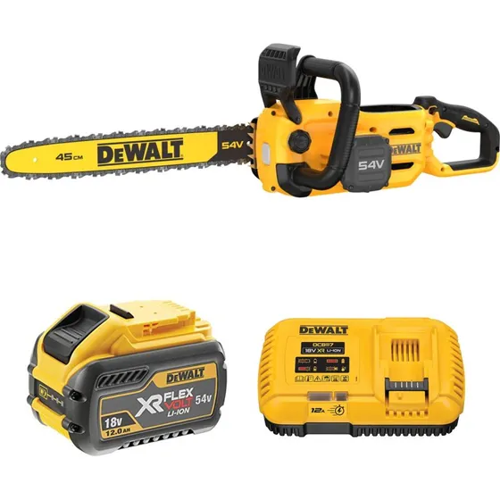 DeWALT 54V FLEXVOLT 45cm Kettingzaag Set met 9Ah Accu