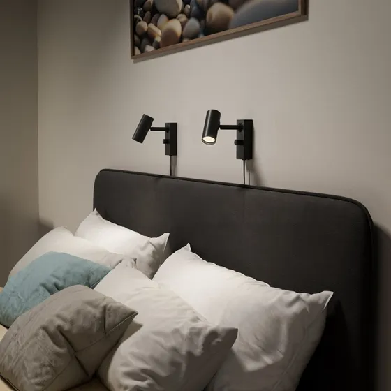 Belid Cato Wandlamp - Mat Zwart - Verstelbare Spot