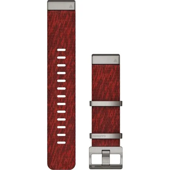 Garmin QuickFit 22 Horlogebandje - Jacquard Nylon - Rood
