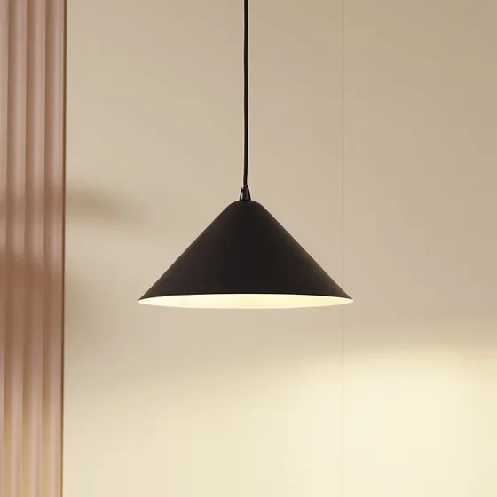 Lindby Clarine hanglamp Ø 32 cm - Zwart/Wit