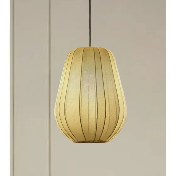 Lindby Helin Hanglamp Ø30 cm - Grijs - Stof