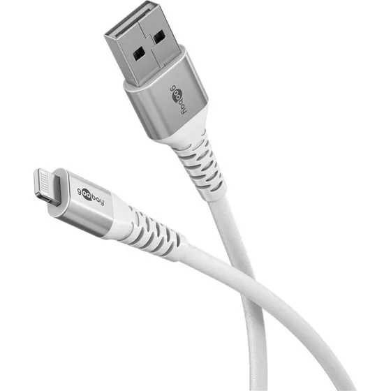 Goobay Lightning USB-A Supersoft Kabel, 0,5 m, Wit