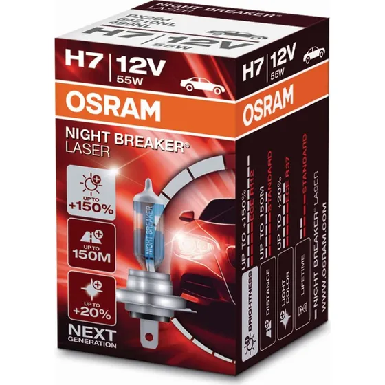 Osram H7 Night Breaker Laser 12V 55W PX26d +150%