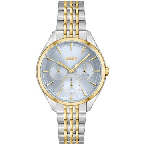 Hugo Boss SAYA Dameshorloge, 38 mm, Zilver, Staal, Quartz