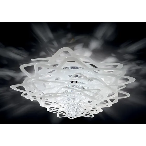 Slamp Aurora Plafondlamp L - Wit - Kristallen Design