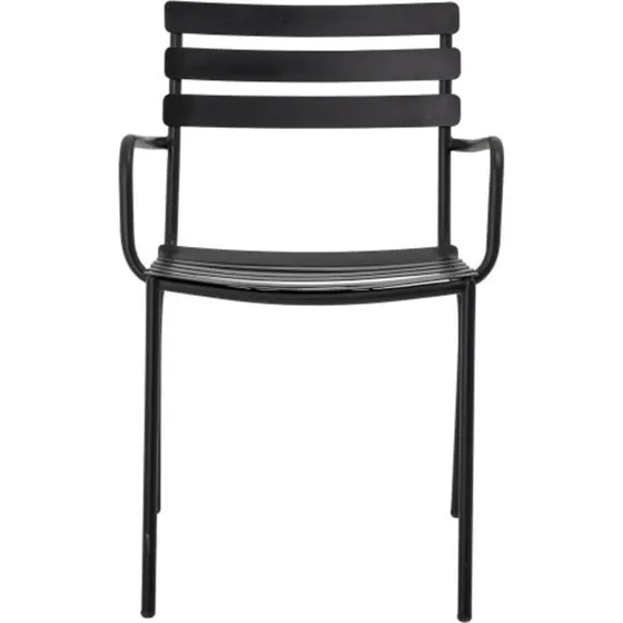 Bloomingville Monsi tuinstoel zwart, gegalvaniseerd ijzer