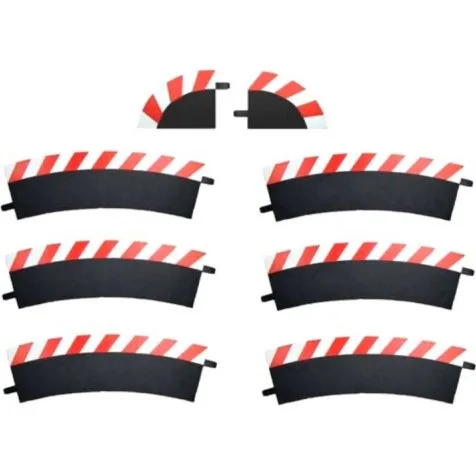 Carrera Buitenrandstroken Bocht 2/30 (6 stuks) voor Digital 124/132 & Evolution