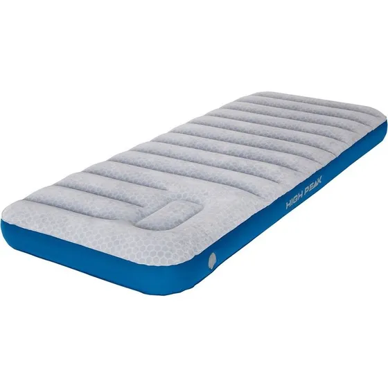 High Peak Cross Beam Extra Lang Luchtbed Lichtgrijs/Blauw