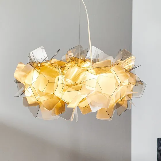 Slamp Clizia Hanglamp - Rookgrijs - Designer Opalflex