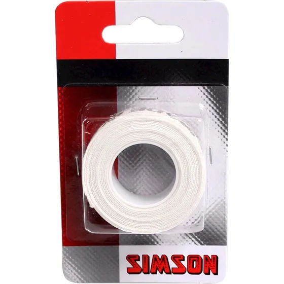 Simson Plakvelglint 15mm, 1,6 cm breed, wit katoen
