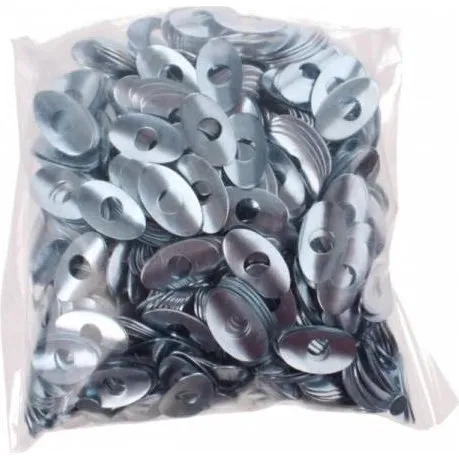 Bofix Spaaknippel Plaat 14 Ovaal Zilver (1000 stuks)