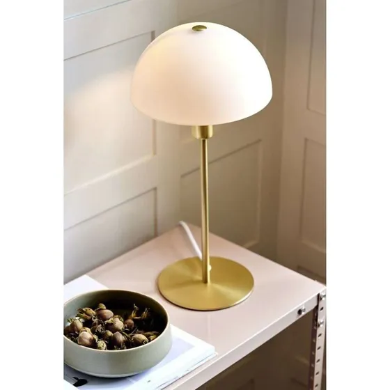 Nordlux Tafellamp Ellen Messing met Wit Opalen Glas