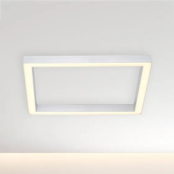 PURE Lines Square LED plafondlamp, 55 cm, CCT, Zilver