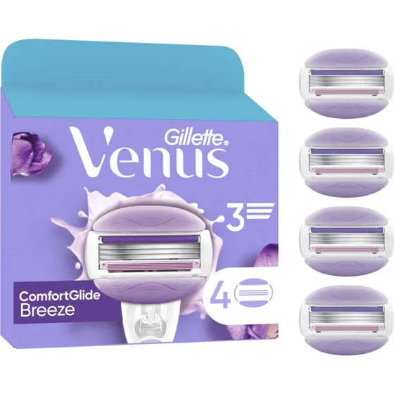 Gillette Venus ComfortGlide Breeze Messen voor Dames, 4 stuks