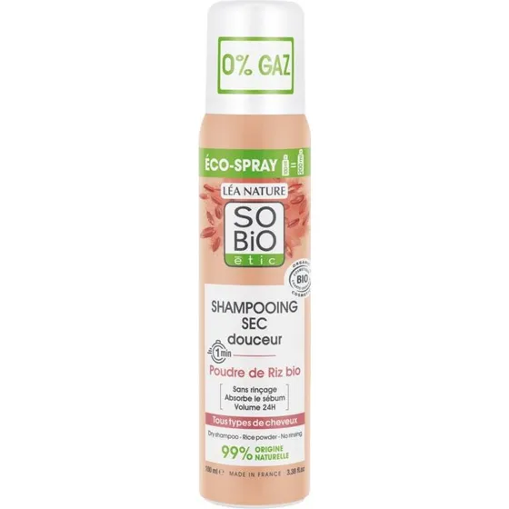 So'Bio tic Softening Dry Shampoo Rice Powder 100 ml