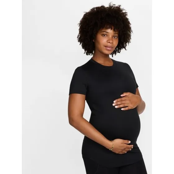 Nike One Maternity T-shirt Korte Mouwen Zwart XS