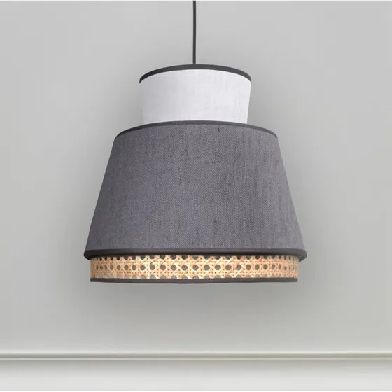 MARKET SET Singapour XM hanglamp - Antraciet/Wit