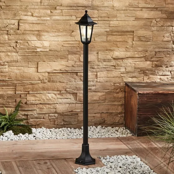 Lindby Nane Parkeerlamp Zwart - Antiek Design - 122 cm