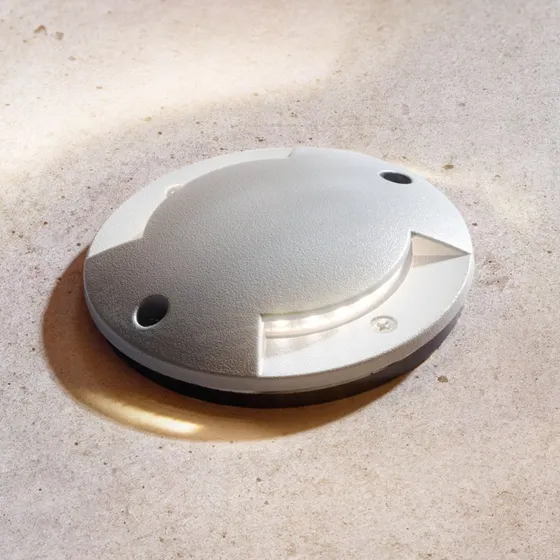 Lindby Nandita LED Grondspot IP65 Zilver - 10 cm