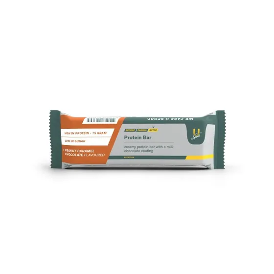 Protein Bar 15g Eiwit, Karamel-Pindavulling, Laag in Suiker