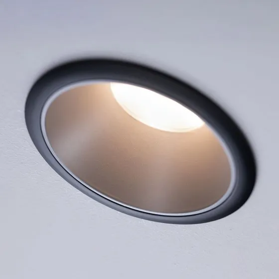 Paulmann Cole LED-spot zilver-zwart, set van 3, dimbaar