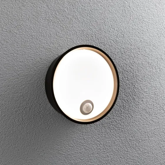 Paulmann Platomo Buiten Wandlamp met Sensor SWR - Zwart - Rond
