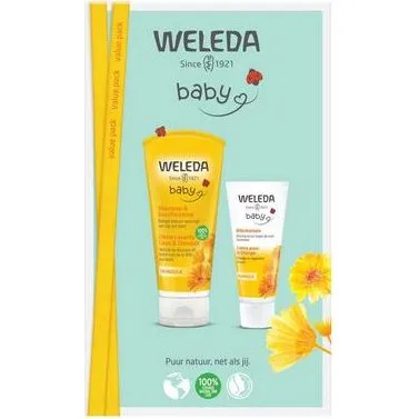Weleda Calendula Baby Billenbalsem & Douchecrème Set