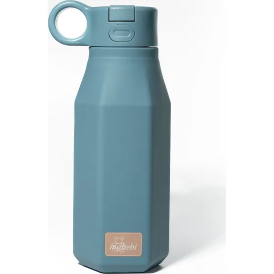 Akron Premium Blauwe Siliconen Drinkfles voor Kinderen