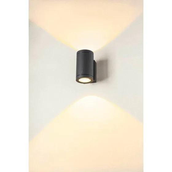 SLV Enola Up & Down LED Wandlamp - Antraciet - IP65