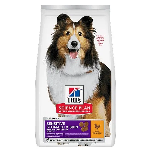 Hill's Science Plan Sensitive Stomach & Skin Adult Hondenvoer met Kip