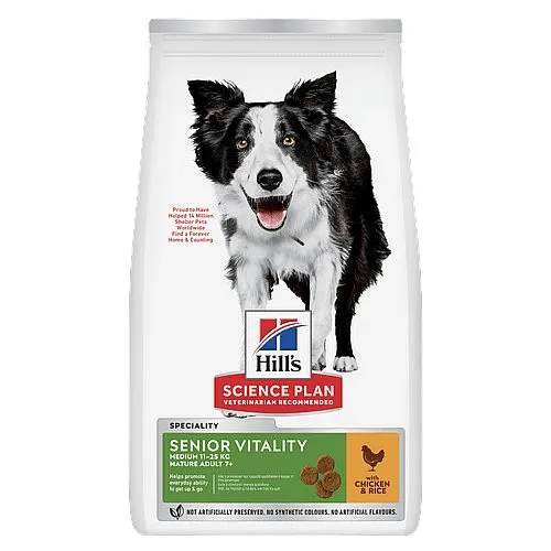 Hill's Science Plan Senior Vitality Medium 7+ Hondenvoer Kip Rijst