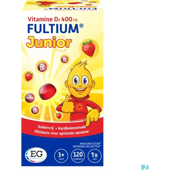 Fultium D3 Junior 120 Gummies 400 IE Vitamine D3 voor Kinderen vanaf 3 Jaar
