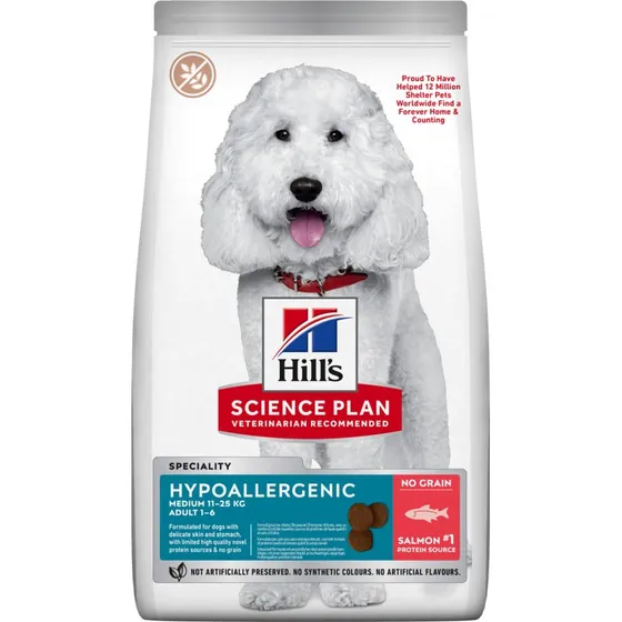 Hill's Science Plan Hypoallergenic Medium Hond Zalm & Tonijn 2,5 kg