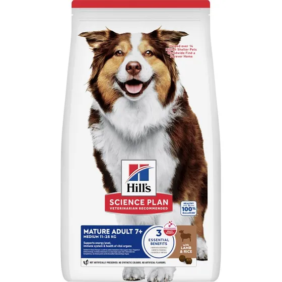 Hill's Science Plan Medium Mature Adult 7+ Hondenvoer Lam & Rijst 2,5 kg