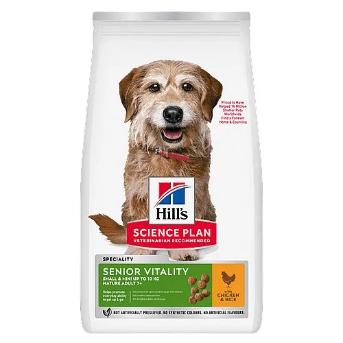 Hill's Science Plan Senior Vitality Kip & Rijst voor kleine honden vanaf 7 jaar