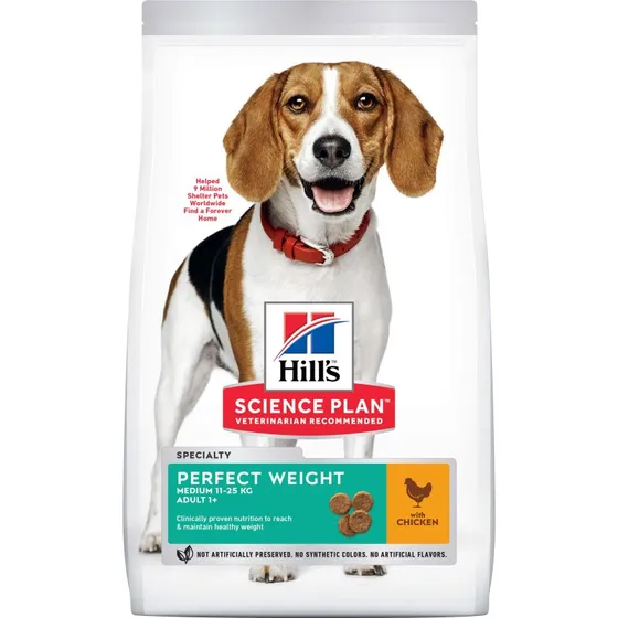 Hill's Science Plan Perfect Weight Medium Adult Hondenvoer Kip 2 kg