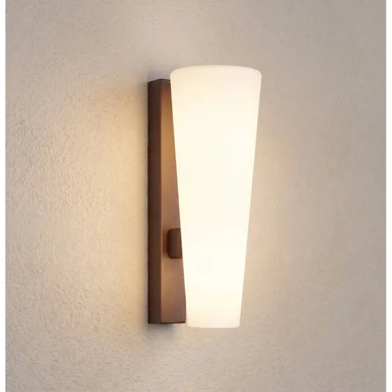 Lucande Jovra LED Buitenwandlamp - Cortenstaal - 32 cm