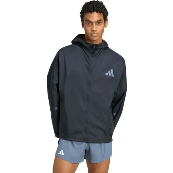 adidas Adizero Running Blaze hooded jack zwart blauw - L