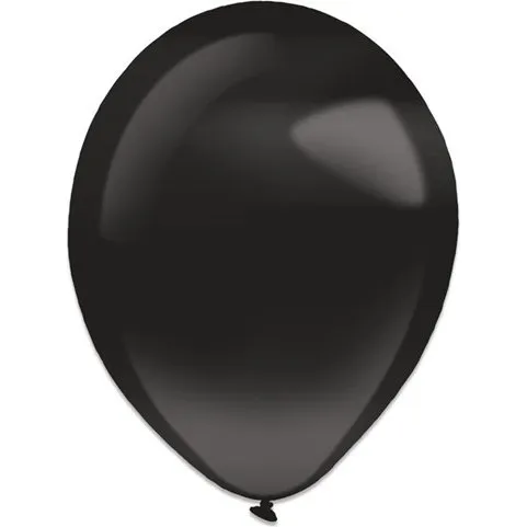 Jet Black Pearl Ballonnen (13 cm, 100 st)