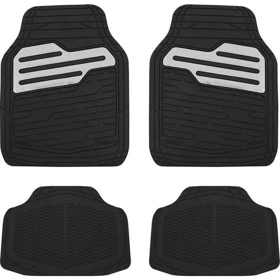 AutoMatten Pro Rubber Set 4-persoons Zwart/Carbon Grijs