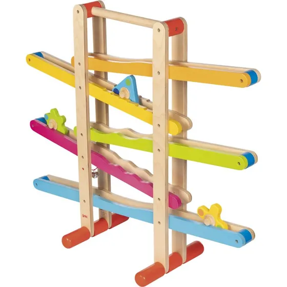 Goki Houten Knikkerbaan met 5 Verdiepingen en 3 Tollens